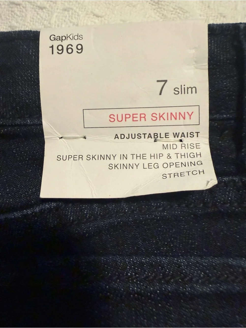 GapKids 1969 Super Skinny Jeans – Size 7 Slim